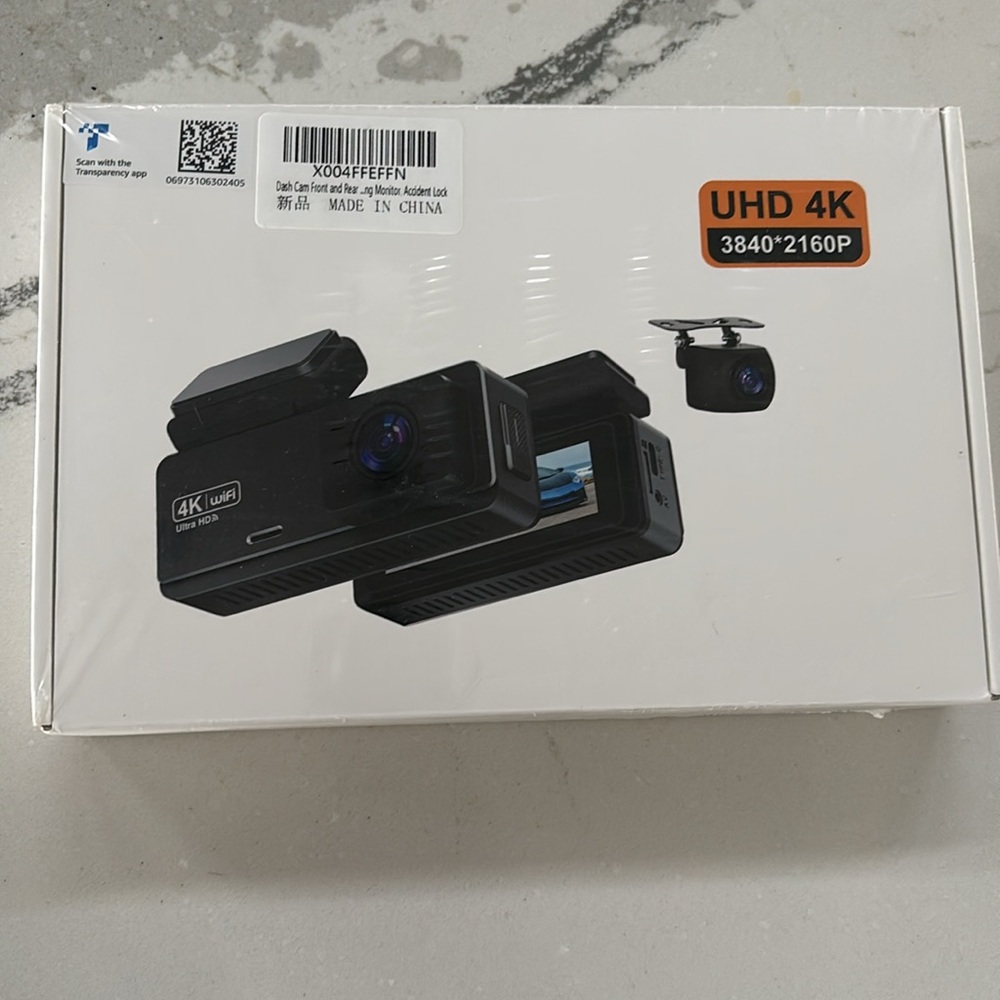 Wifi Dash Cam Front and Rear Camera 4k